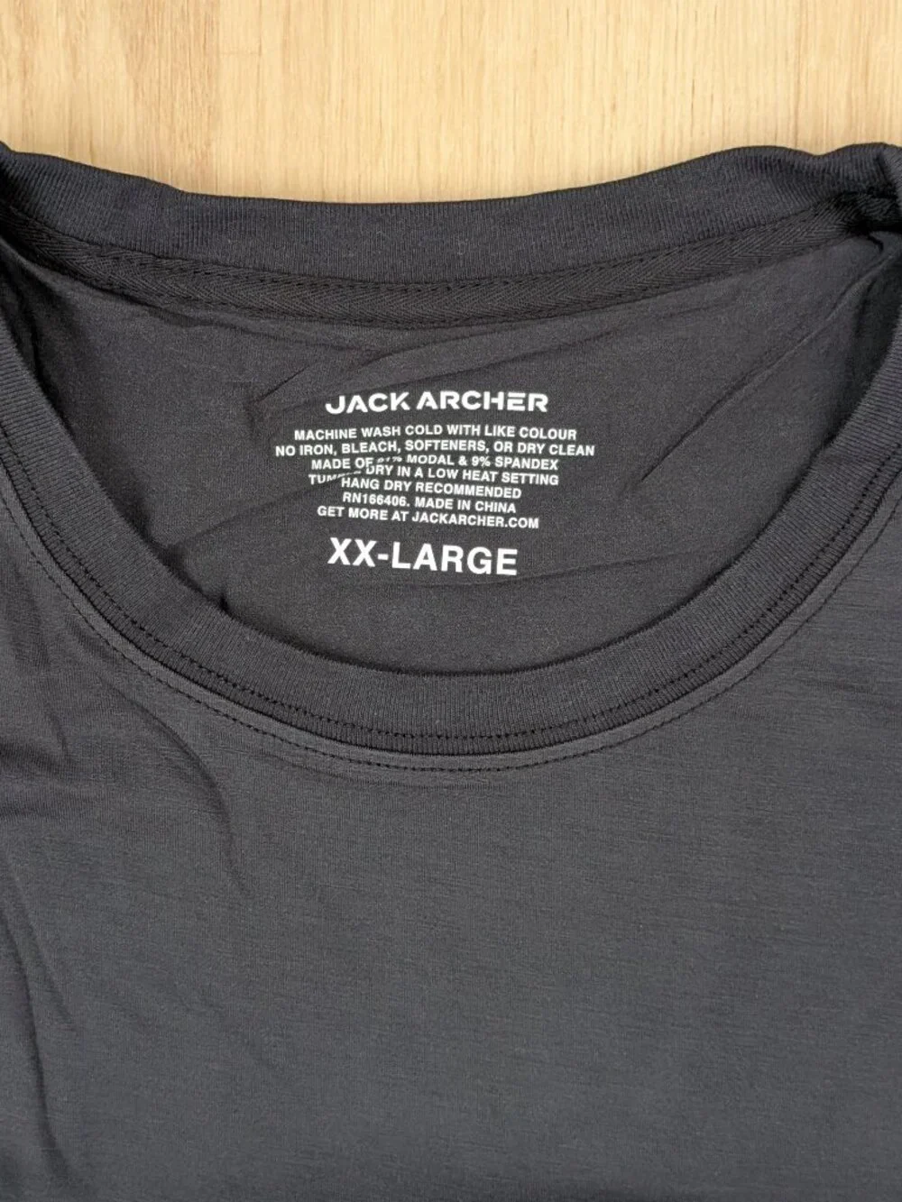 New Jack Archer Jetsetter T-Shirt 2XL Black Crewneck Stretch Performanc - Picture 2 of 5